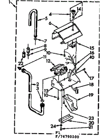 Water System parts for Kenmore Washer 110.74790600 (11074790600, 110 74790600) from AppliancePartsPros.com