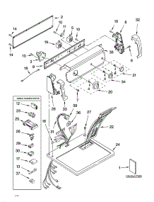 Top And Console Parts parts for Kenmore Dryer 110.74812201 (11074812201, 110 74812201) from AppliancePartsPros.com