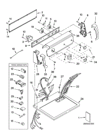 Top And Console Parts parts for Kenmore Dryer 110.74832400 (11074832400, 110 74832400) from AppliancePartsPros.com