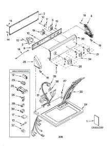 Top And Console Parts parts for Kenmore Dryer 110.74842400 (11074842400, 110 74842400) from AppliancePartsPros.com