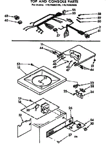 Top And Console Parts parts for Kenmore Washer 110.74862600 (11074862600, 110 74862600) from AppliancePartsPros.com