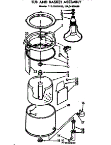 Tub And Basket Assembly parts for Kenmore Washer 110.74870600 (11074870600, 110 74870600) from AppliancePartsPros.com