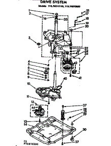 Drive System parts for Kenmore Washer 110.74870600 (11074870600, 110 74870600) from AppliancePartsPros.com