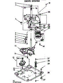 Drive System parts for Kenmore Washer 110.74871600 (11074871600, 110 74871600) from AppliancePartsPros.com
