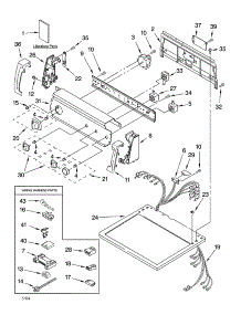 Top And Console Parts parts for Kenmore Dryer 110.74872401 (11074872401, 110 74872401) from AppliancePartsPros.com