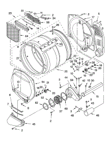 Bulkhead Parts parts for Kenmore Dryer 110.74882400 (11074882400, 110 74882400) from AppliancePartsPros.com