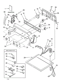 Top And Console Parts parts for Kenmore Dryer 110.74882401 (11074882401, 110 74882401) from AppliancePartsPros.com