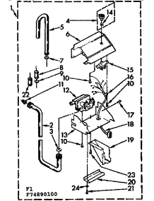 Water System parts for Kenmore Washer 110.74890800 (11074890800, 110 74890800) from AppliancePartsPros.com