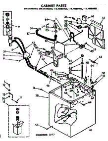 Cabinet Parts parts for Kenmore Washer 110.74890800 (11074890800, 110 74890800) from AppliancePartsPros.com