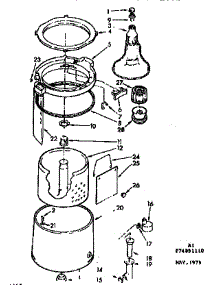 Tub And Basket Parts parts for Kenmore Washer 110.74891610 (11074891610, 110 74891610) from AppliancePartsPros.com