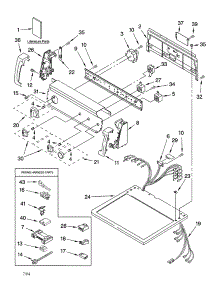 Top And Console Parts parts for Kenmore Dryer 110.74894400 (11074894400, 110 74894400) from AppliancePartsPros.com