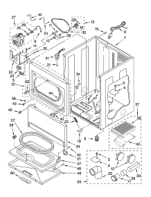 Cabinet Parts parts for Kenmore Dryer 110.74894400 (11074894400, 110 74894400) from AppliancePartsPros.com