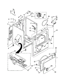 Cabinet parts for Kenmore Dryer 110.74902200 (11074902200, 110 74902200) from AppliancePartsPros.com
