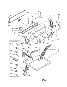 Top And Console parts for Kenmore Dryer 110.74902200 (11074902200, 110 74902200) from AppliancePartsPros.com