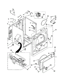 Cabinet parts for Kenmore Dryer 110.74912200 (11074912200, 110 74912200) from AppliancePartsPros.com