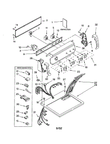 Top And Console parts for Kenmore Dryer 110.74922200 (11074922200, 110 74922200) from AppliancePartsPros.com