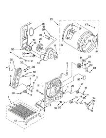 Bulkhead Parts parts for Kenmore Dryer 110.74922201 (11074922201, 110 74922201) from AppliancePartsPros.com