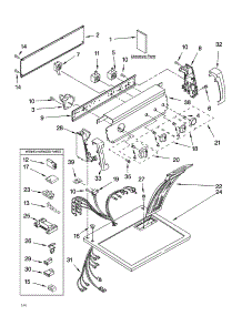 Top And Console Parts parts for Kenmore Dryer 110.74922201 (11074922201, 110 74922201) from AppliancePartsPros.com