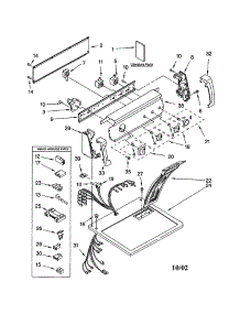 Top And Console parts for Kenmore Dryer 110.74932200 (11074932200, 110 74932200) from AppliancePartsPros.com