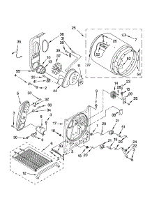 Bulkhead Parts parts for Kenmore Dryer 110.74932201 (11074932201, 110 74932201) from AppliancePartsPros.com