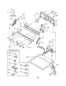 Top And Console parts for Kenmore Dryer 110.74942300 (11074942300, 110 74942300) from AppliancePartsPros.com