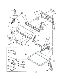 Top And Console parts for Kenmore Dryer 110.74962300 (11074962300, 110 74962300) from AppliancePartsPros.com