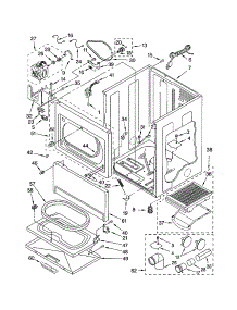 Cabinet parts for Kenmore Dryer 110.74972300 (11074972300, 110 74972300) from AppliancePartsPros.com