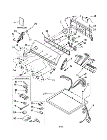 Top And Console parts for Kenmore Dryer 110.74982300 (11074982300, 110 74982300) from AppliancePartsPros.com