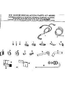 Ice Maker Installation Parts parts for Kenmore Refrigerator 253.8614410 (2538614410, 253 8614410) from AppliancePartsPros.com