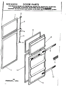 Door Parts parts for Kenmore Refrigerator 253.8614420 (2538614420, 253 8614420) from AppliancePartsPros.com