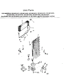 Unit Parts parts for Kenmore Refrigerator 253.8614463 (2538614463, 253 8614463) from AppliancePartsPros.com