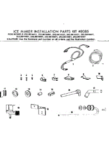 Ice Maker Installation Parts parts for Kenmore Refrigerator 253.8614491 (2538614491, 253 8614491) from AppliancePartsPros.com