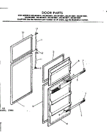 Door Parts parts for Kenmore Refrigerator 253.8619041 (2538619041, 253 8619041) from AppliancePartsPros.com