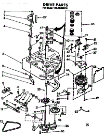 Drive Parts parts for Kenmore Washer 110.72409610 (11072409610, 110 72409610) from AppliancePartsPros.com