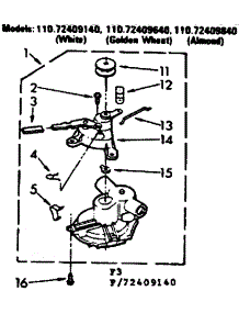 Pump Parts parts for Kenmore Washer 110.72409640 (11072409640, 110 72409640) from AppliancePartsPros.com