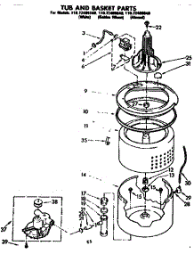 Tub And Basket Parts parts for Kenmore Washer 110.72409840 (11072409840, 110 72409840) from AppliancePartsPros.com