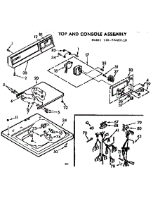 Top And Console Assembly parts for Kenmore Washer 110.72421110 (11072421110, 110 72421110) from AppliancePartsPros.com