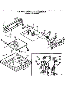 Top And Control Asm parts for Kenmore Washer 110.72422100 (11072422100, 110 72422100) from AppliancePartsPros.com