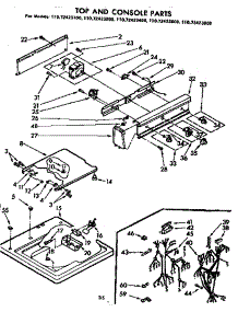Top And Console Parts parts for Kenmore Washer 110.72423200 (11072423200, 110 72423200) from AppliancePartsPros.com