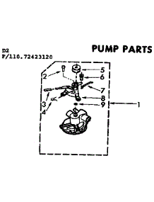 Pump Parts parts for Kenmore Washer 110.72423220 (11072423220, 110 72423220) from AppliancePartsPros.com