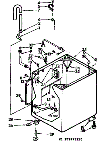 Cabinet Parts parts for Kenmore Washer 110.72423410 (11072423410, 110 72423410) from AppliancePartsPros.com