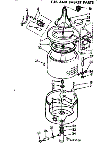 Tub And Basket Parts parts for Kenmore Washer 110.72423600 (11072423600, 110 72423600) from AppliancePartsPros.com