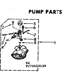 Pump Parts parts for Kenmore Washer 110.72423830 (11072423830, 110 72423830) from AppliancePartsPros.com