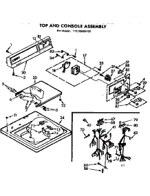 Top And Console Assembly parts for Kenmore Washer 110.72425100 (11072425100, 110 72425100) from AppliancePartsPros.com