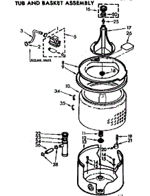 Tub And Basket Assembly parts for Kenmore Washer 110.72425100 (11072425100, 110 72425100) from AppliancePartsPros.com