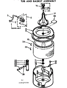 Tub And Basket Assembly parts for Kenmore Washer 110.72425110 (11072425110, 110 72425110) from AppliancePartsPros.com