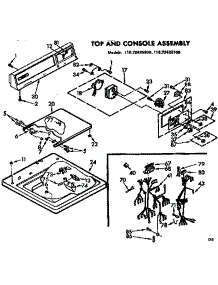 Top And Console Assembly parts for Kenmore Washer 110.72425300 (11072425300, 110 72425300) from AppliancePartsPros.com