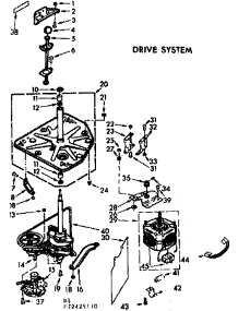 Drive System parts for Kenmore Washer 110.72425310 (11072425310, 110 72425310) from AppliancePartsPros.com