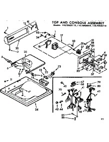 Top And Console Assembly parts for Kenmore Washer 110.72425310 (11072425310, 110 72425310) from AppliancePartsPros.com
