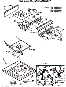 Top And Console Assembly parts for Kenmore Washer 110.72430200 (11072430200, 110 72430200) from AppliancePartsPros.com